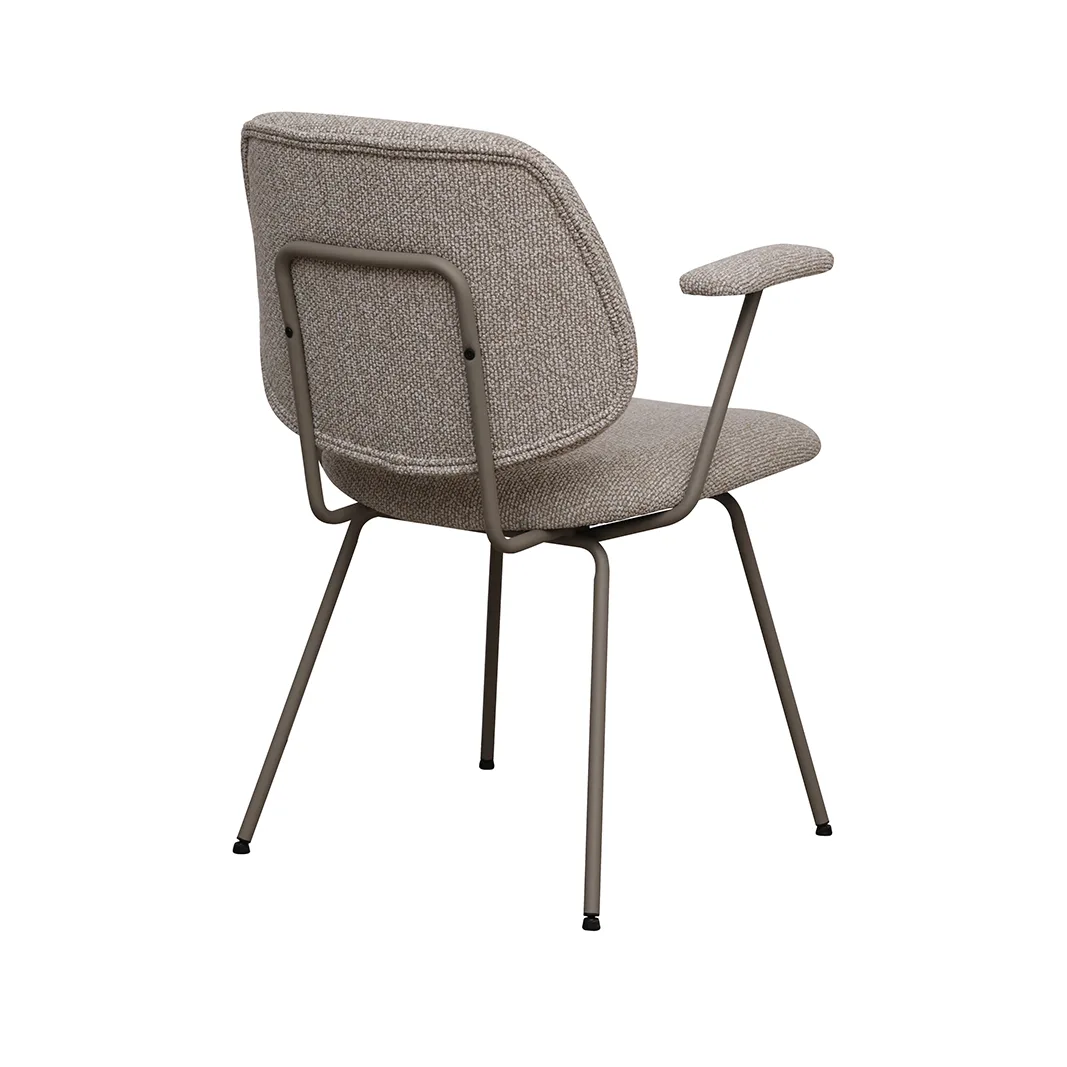 LABEL51 dining chair Loreto taupe metal