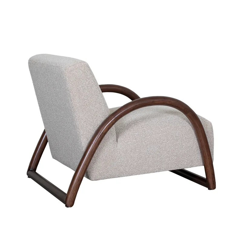 LABEL51 Sessel Viggo walnoot hout in Royal Boucle Natural, Detail 3