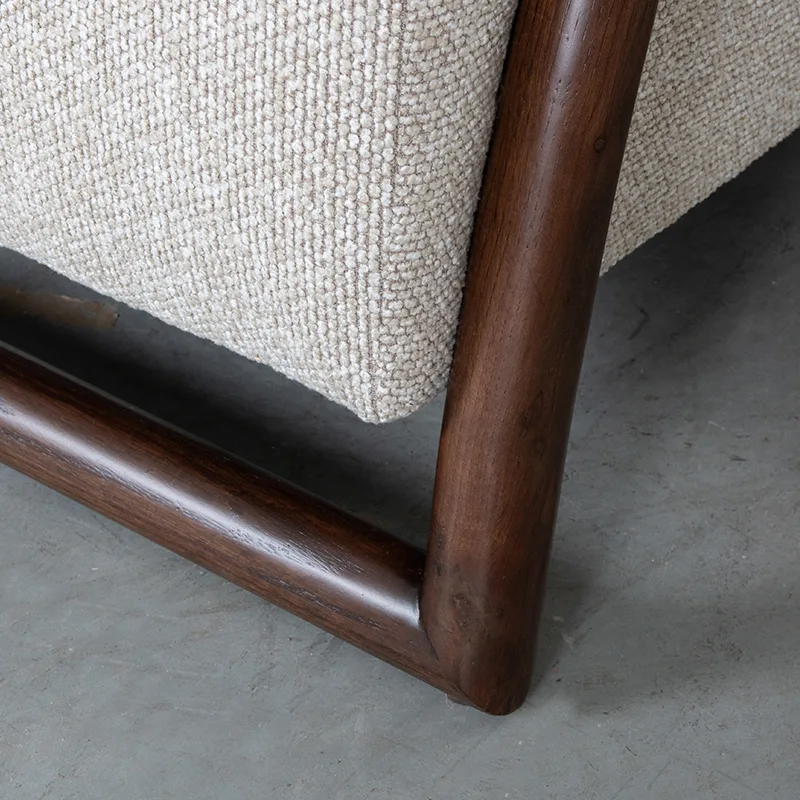 LABEL51 Sessel Viggo walnoot hout in Royal Boucle Natural, Detail 5