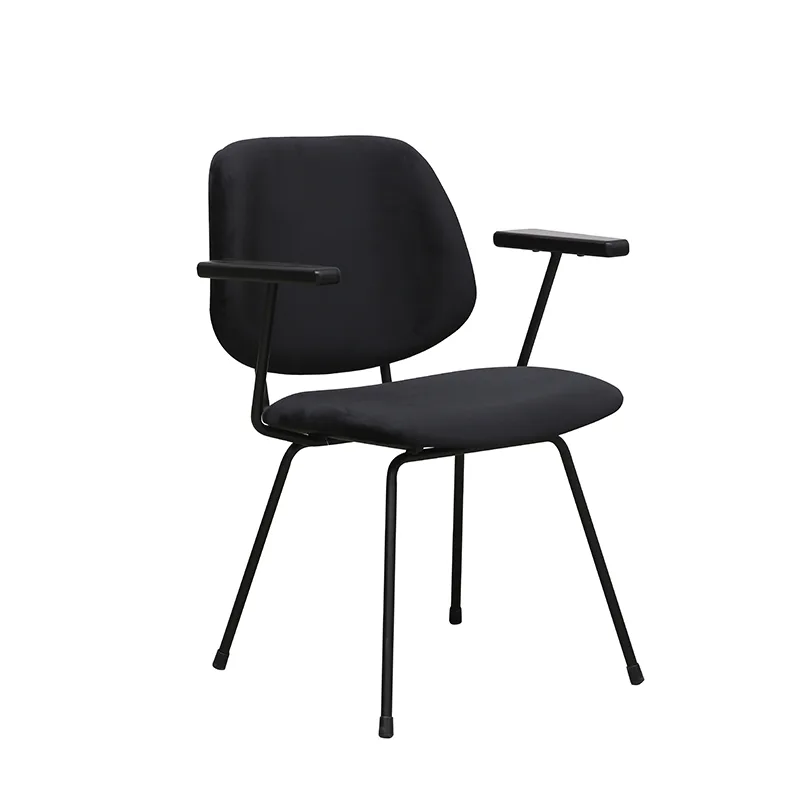LABEL51 Esszimmerstuhl Gastron zwart metaal in Velvet Black