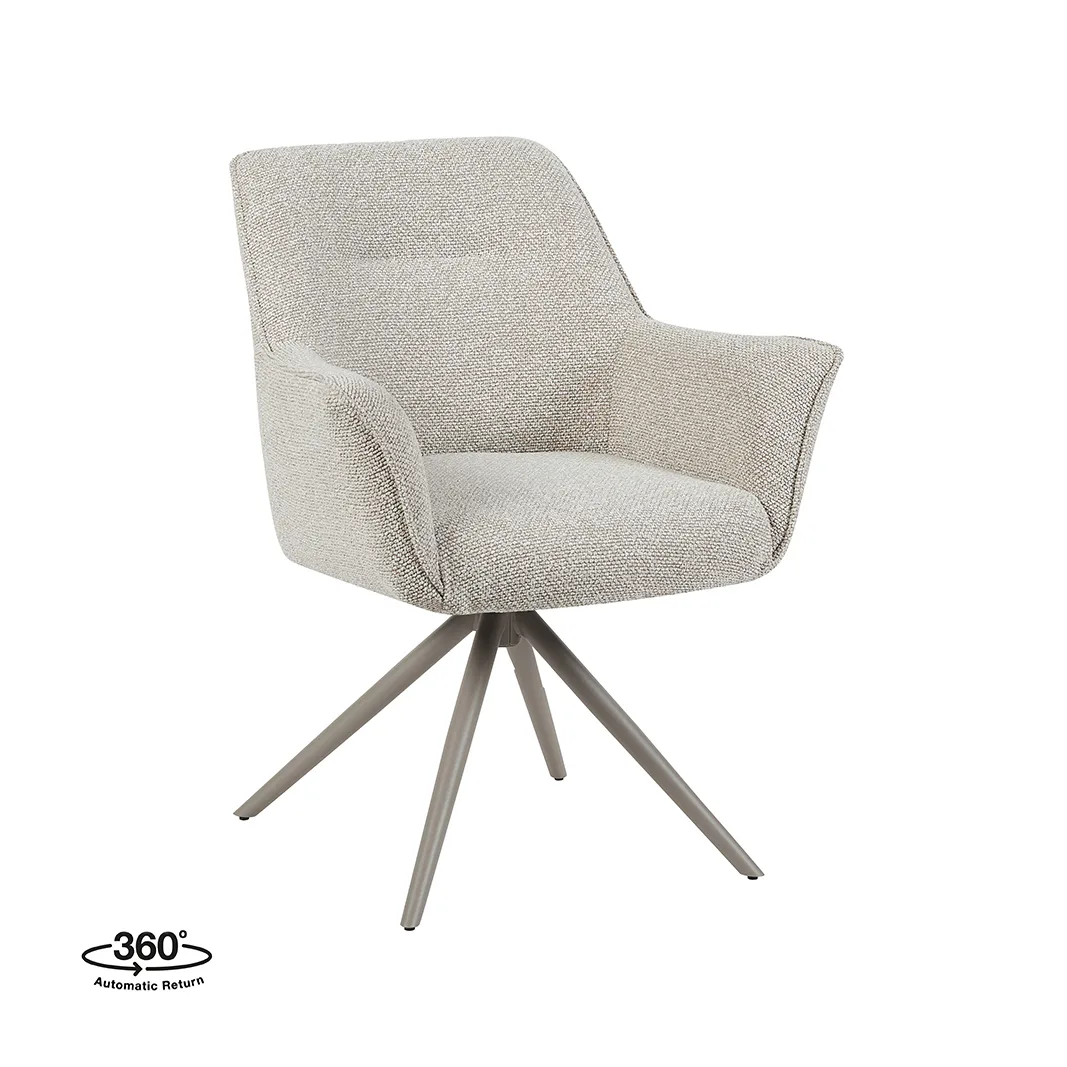 LABEL51 dining chair Kimora taupe metal