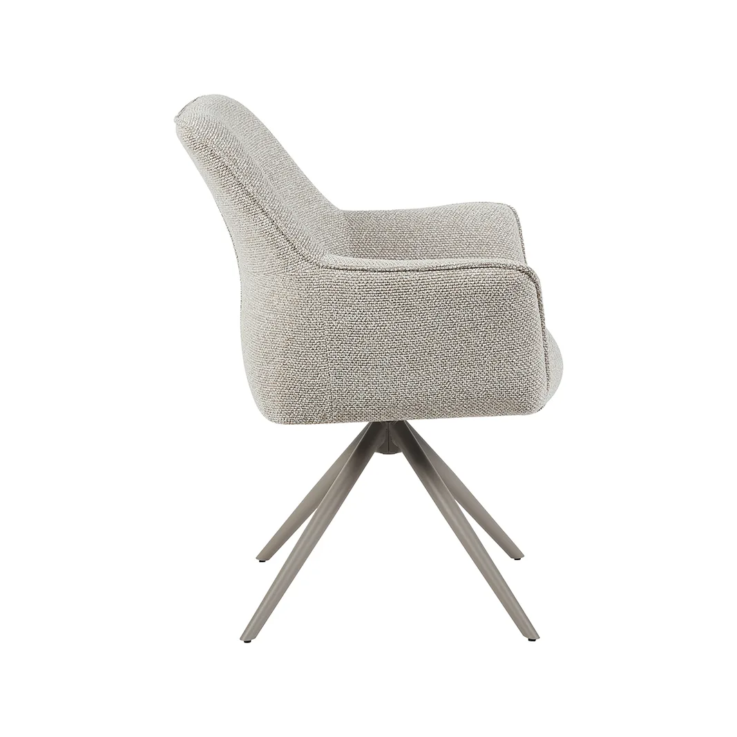 LABEL51 dining chair Kimora taupe metal