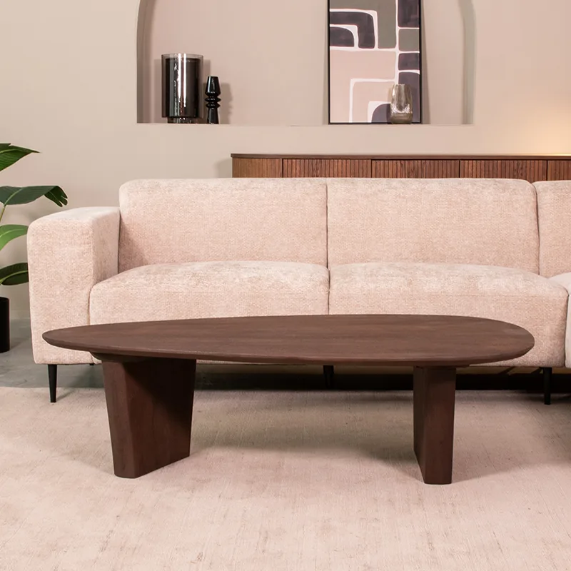 LABEL51 Couchtisch Wow 135 cm in Espresso mangohout
