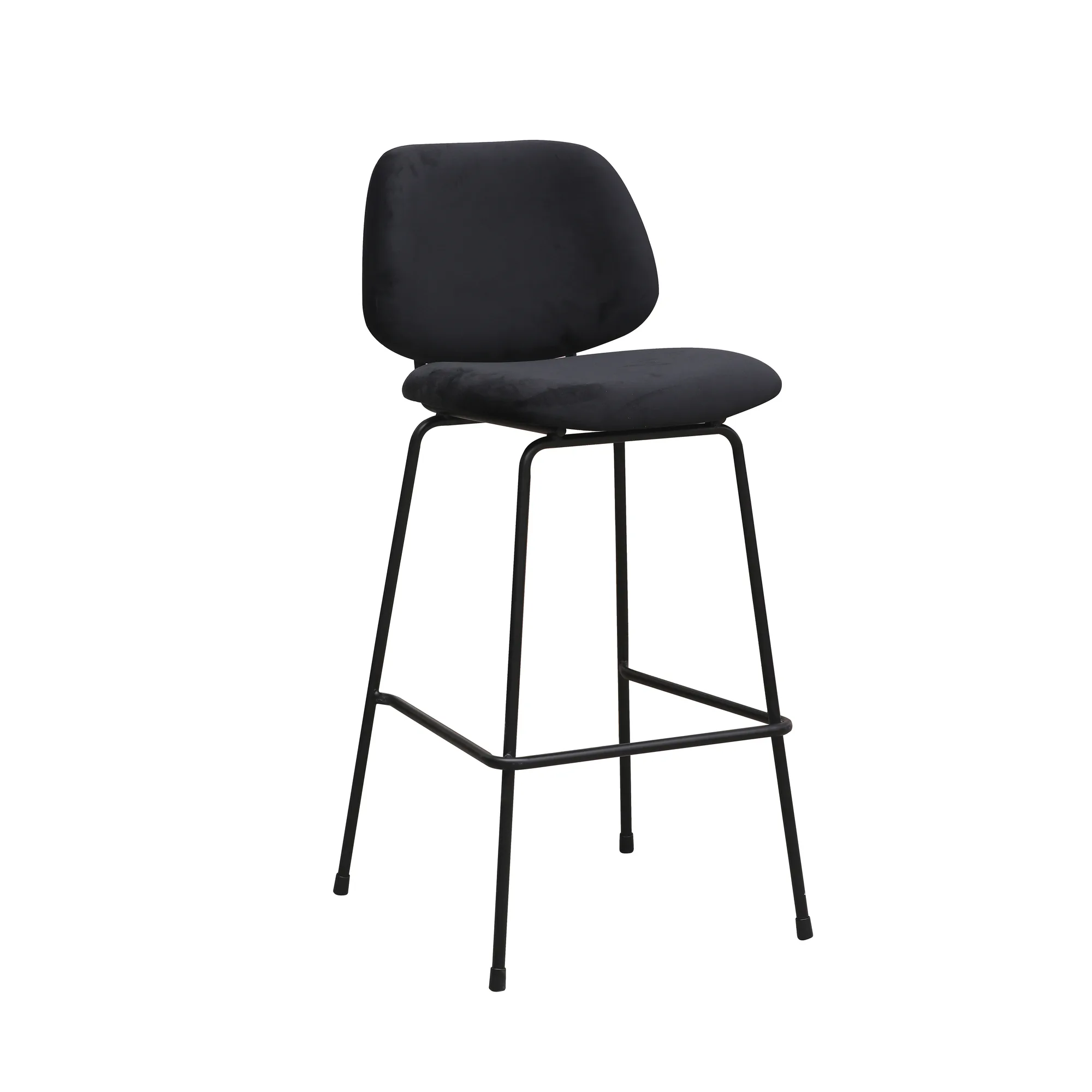 LABEL51 Barhocker Bello hoog in Velvet Black