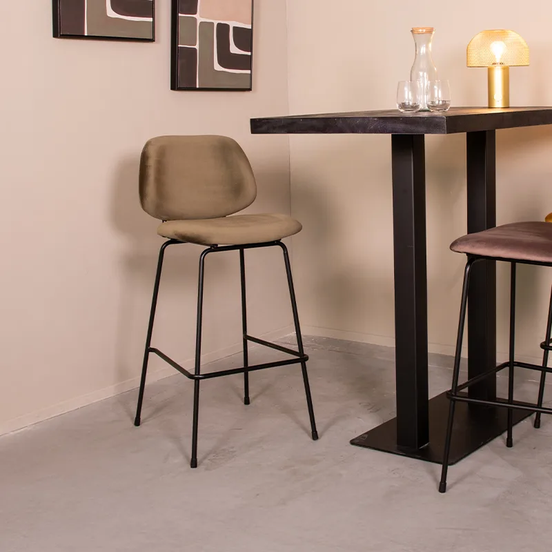 LABEL51 Barkruk Bello hoog in Velvet Hunter