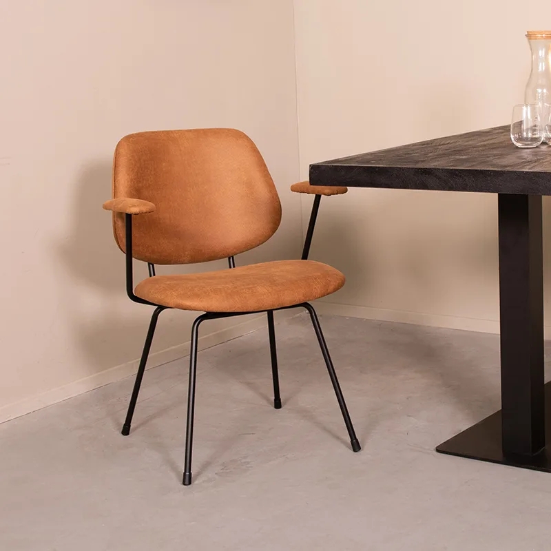 LABEL51 dining chair Rivano black metal - LABEL51
