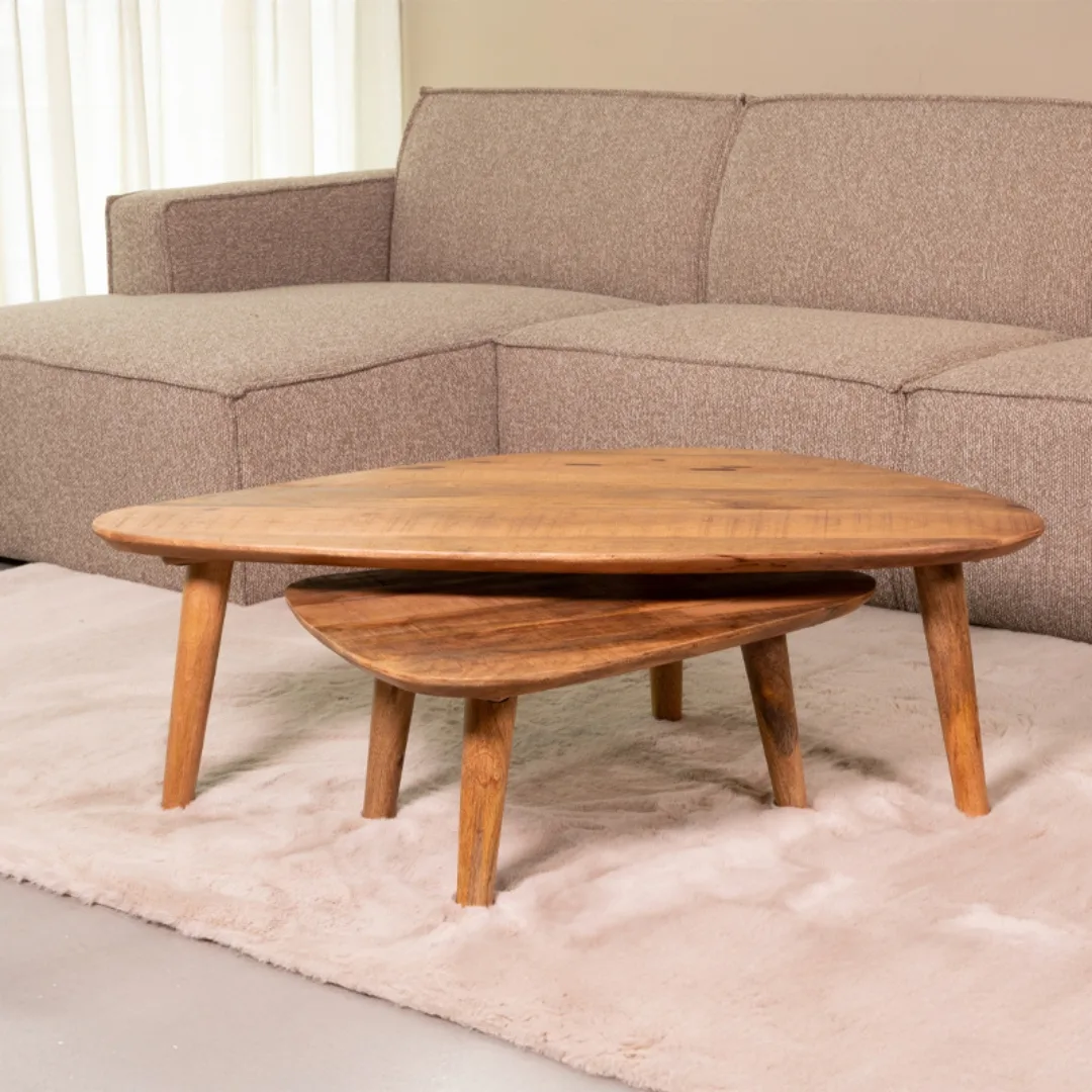 LABEL51 Couchtisch Gregg 110 cm in Naturel mangohout