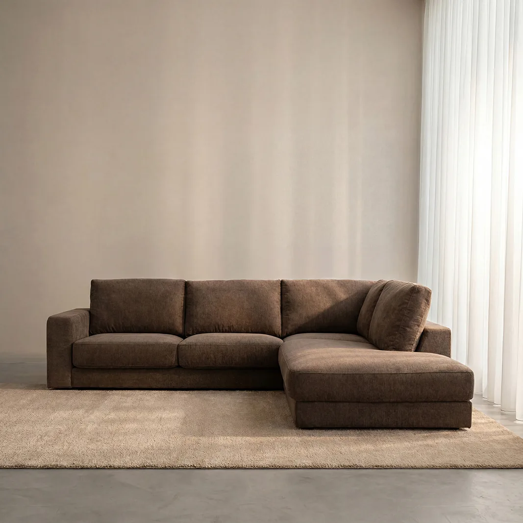 LABEL51 Ecksofa Valero rechts in Tresor Retro Taupe