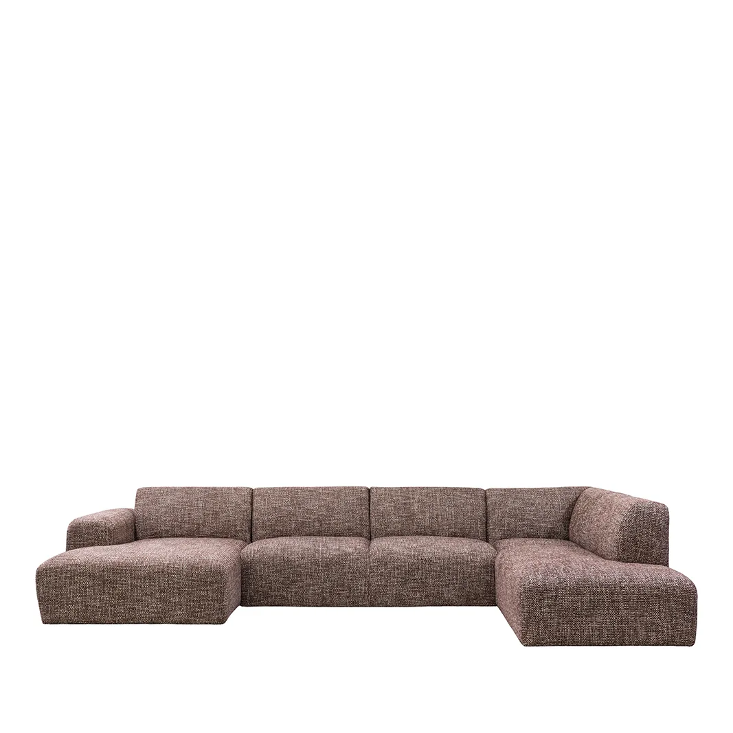 LABEL51 Sofa Verona rechts in Silencio Cherry Chocolate, Detail 1
