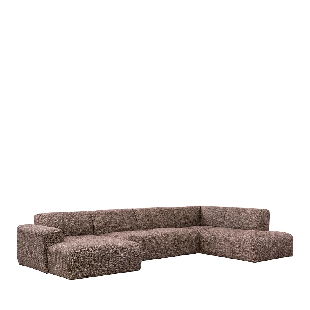 LABEL51 Sofa Verona rechts in Silencio Cherry Chocolate, Detail 2