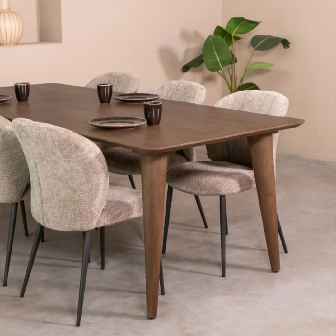 LABEL51 Eetkamertafel Fly 250 cm in Espresso mangohout