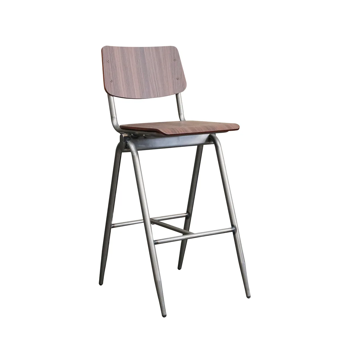 LABEL51 Barkruk Solid hoog in Donkerbruin hout