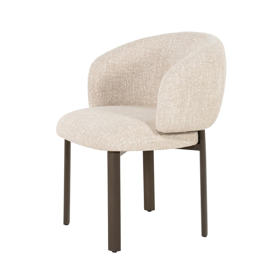 Dining chair Senna Punto (Fabric, Beige) - Eleonora