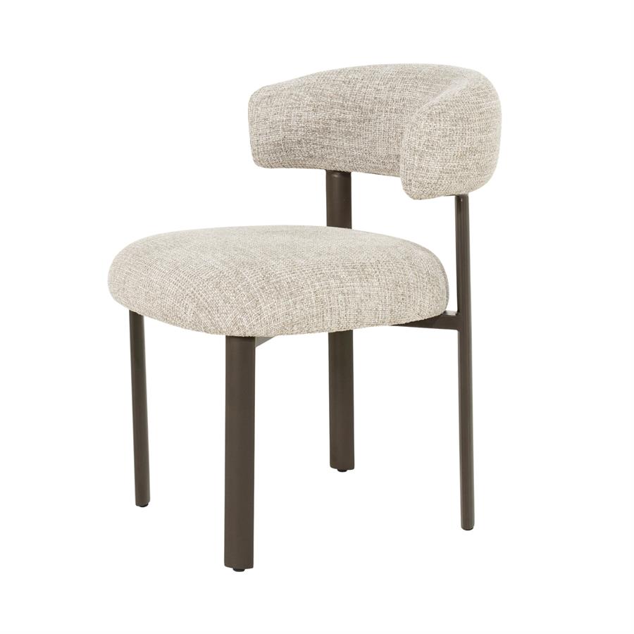 Dining chair Bettina Veso (Fabric, Taupe) - Eleonora