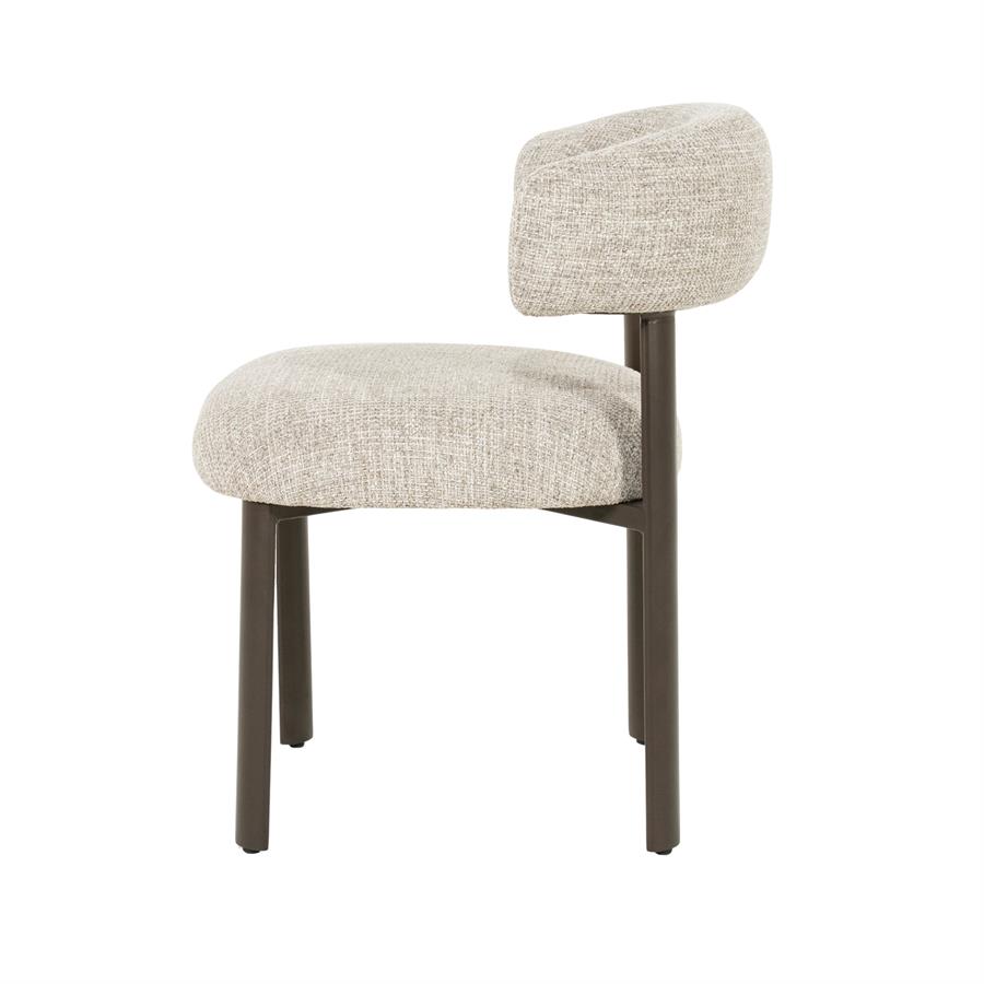 Dining chair Bettina Veso (Fabric, Taupe) - Eleonora