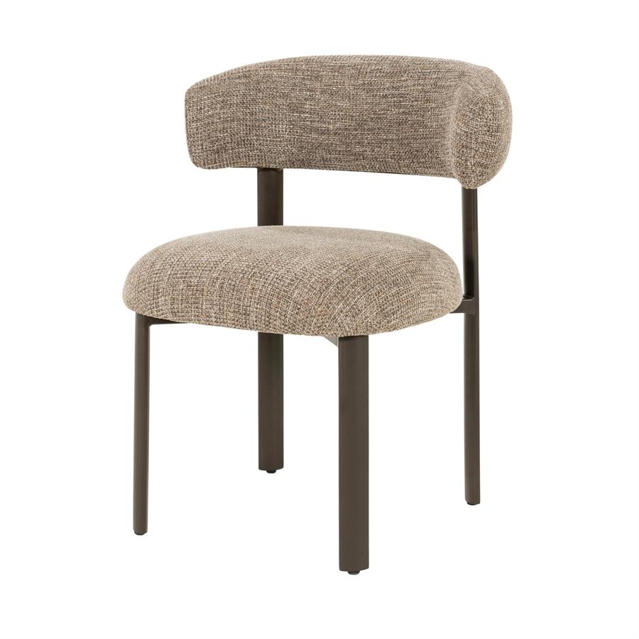 Dining chair Bettina Veso (Fabric, Taupe) - Eleonora