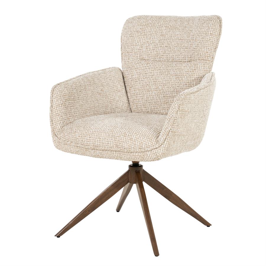 Dining chair Jill Sensu (Fabric, Taupe) - Eleonora
