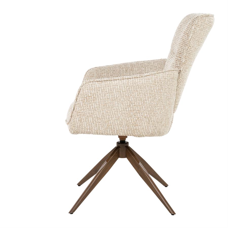 Dining chair Jill Sensu (Fabric, Taupe) - Eleonora