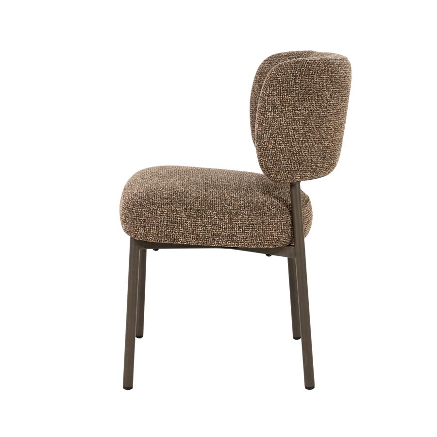 Dining chair Marlon Veris (Stof & metaal, Taupe) - Eleonora