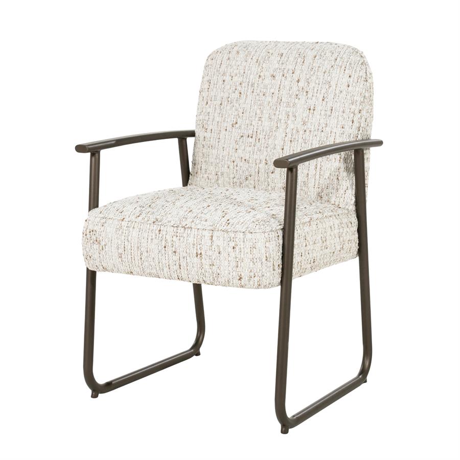 Dining chair Norel Vive (Stof & metaal, Beige) - Eleonora