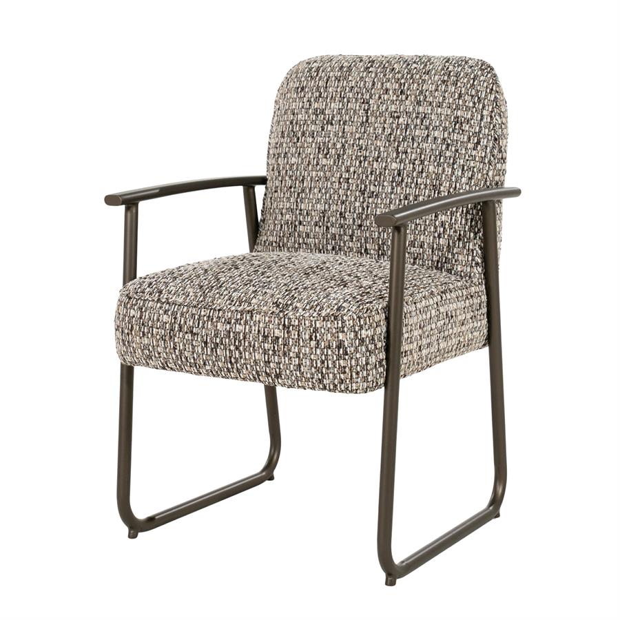 Dining chair Norel Vive (Stof & metaal, Beige) - Eleonora