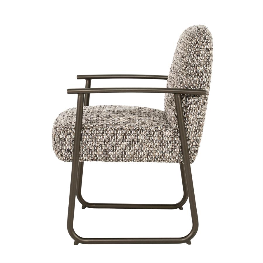 Dining chair Norel Vive (Stof & metaal, Beige) - Eleonora