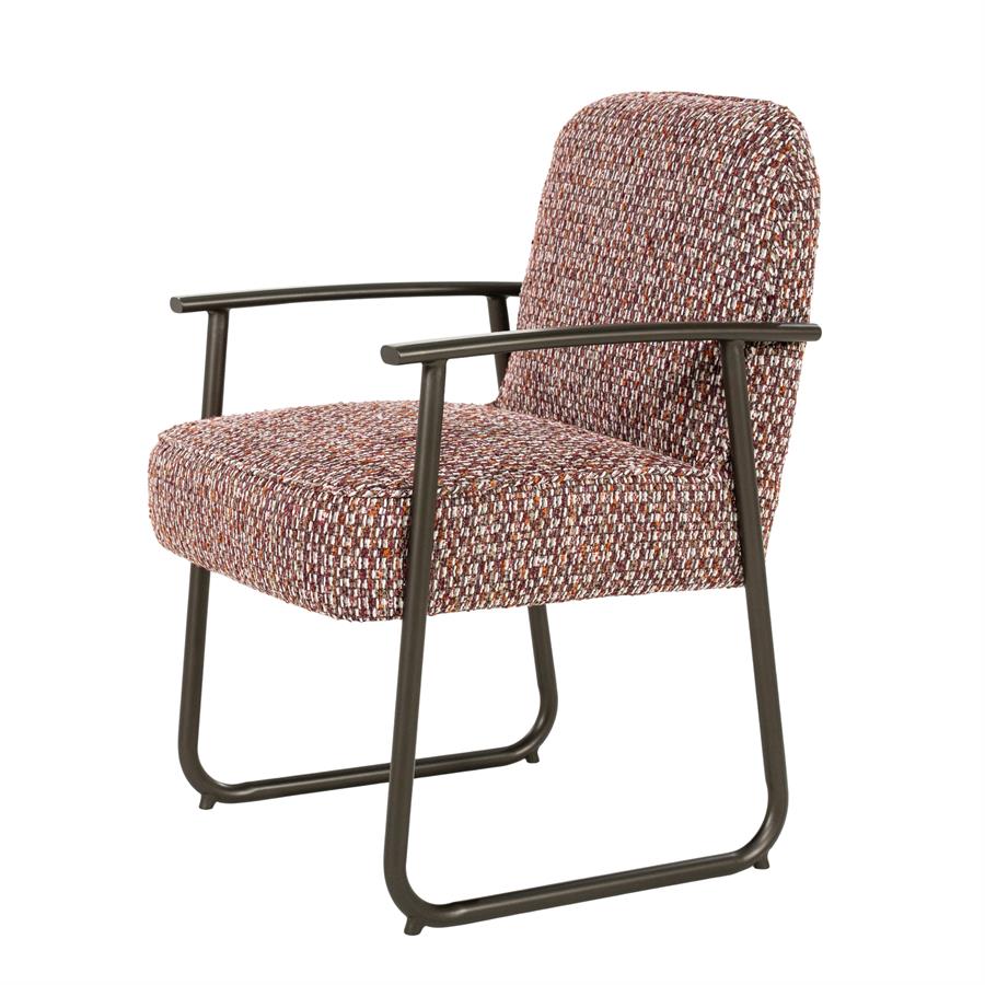 Dining chair Norel Vive (Stof & metaal, Beige) - Eleonora