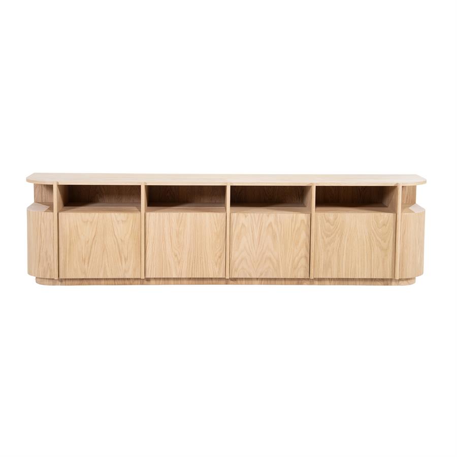 TV-Lowboard Oslo 230 cm (Eiche & eikenfineer, Natur) - Eleonora