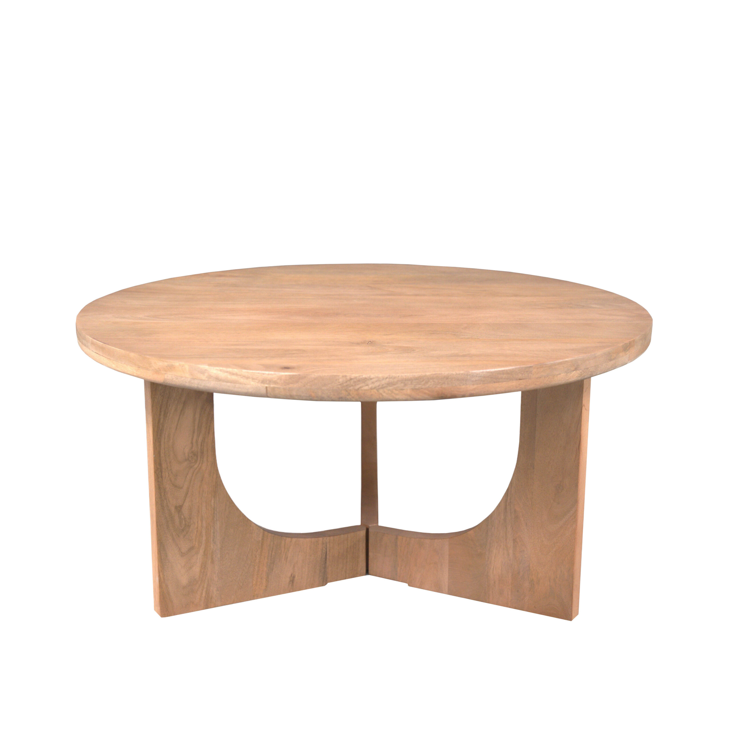 Ronde salontafel Guus naturel mangohout 80 cm - Starfurn - Naturel