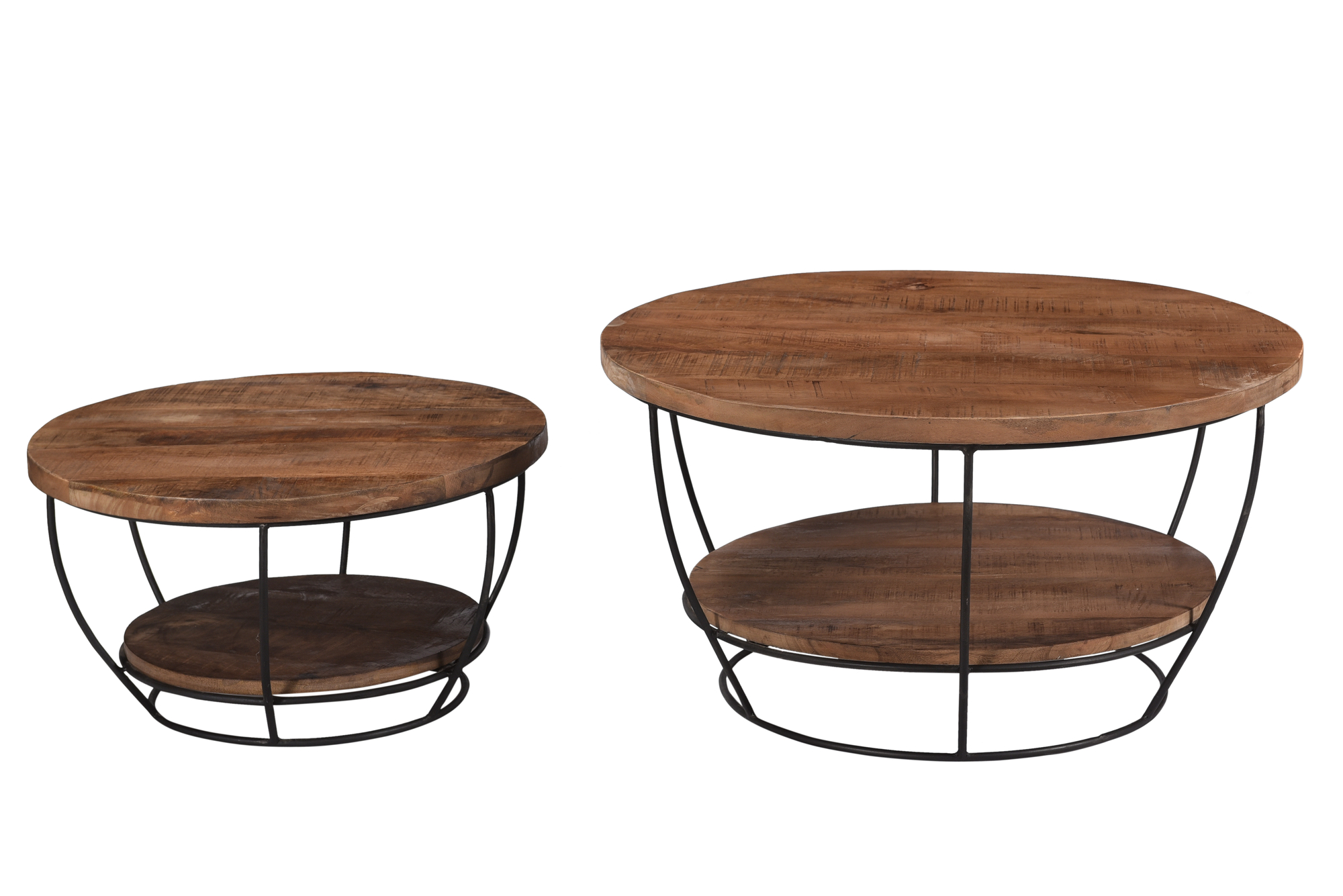 Couchtisch Evan 65 cm (Mangoholz, Schwarz) - Brix