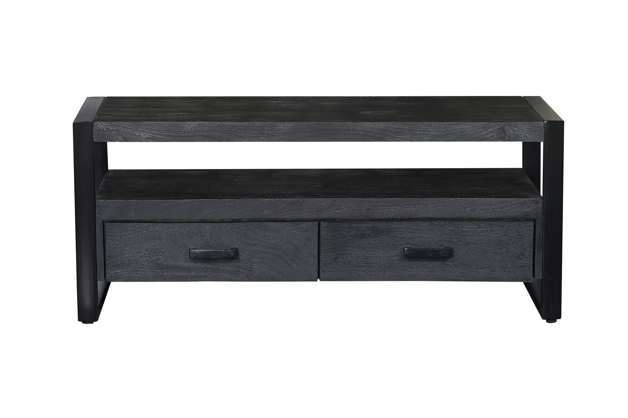 TV-Möbel Norris 120 cm (Mangoholz, Schwarz) - Livingfurn