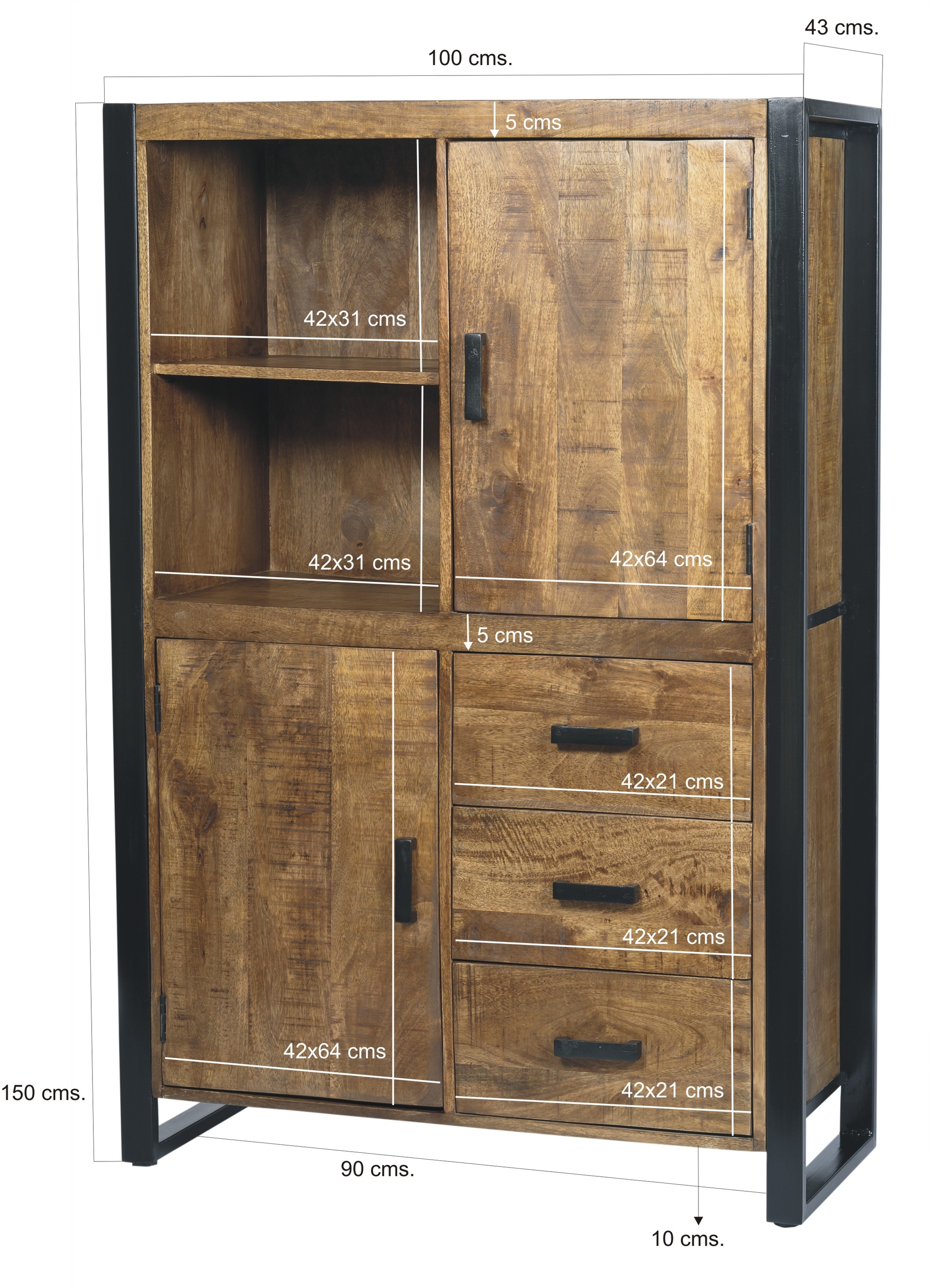 Opbergkast Nairobi 100cm - Livingfurn