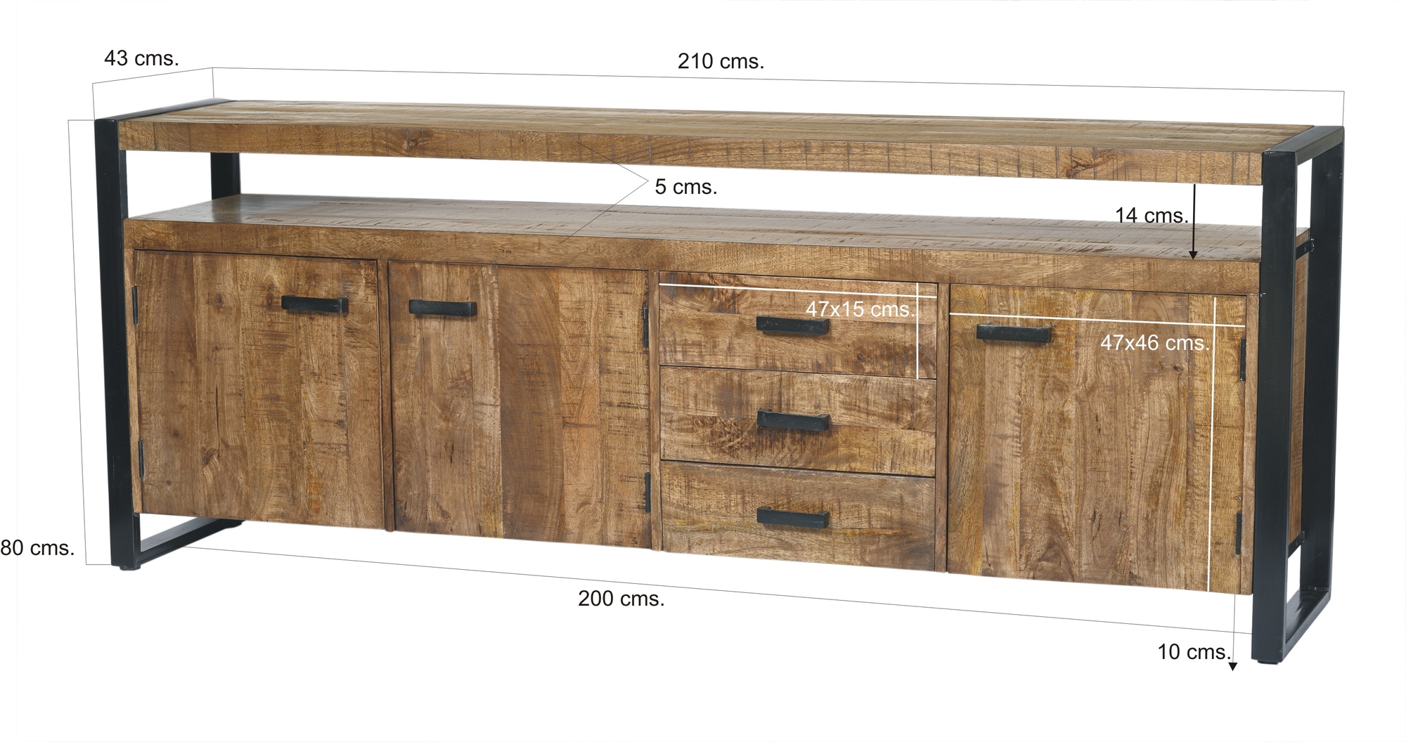 Sideboard Nairobi 210cm - Livingfurn