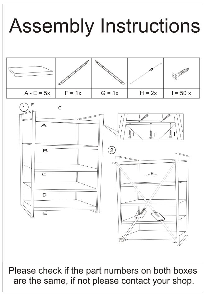 Bookcase Nairobi 55 cm - Livingfurn