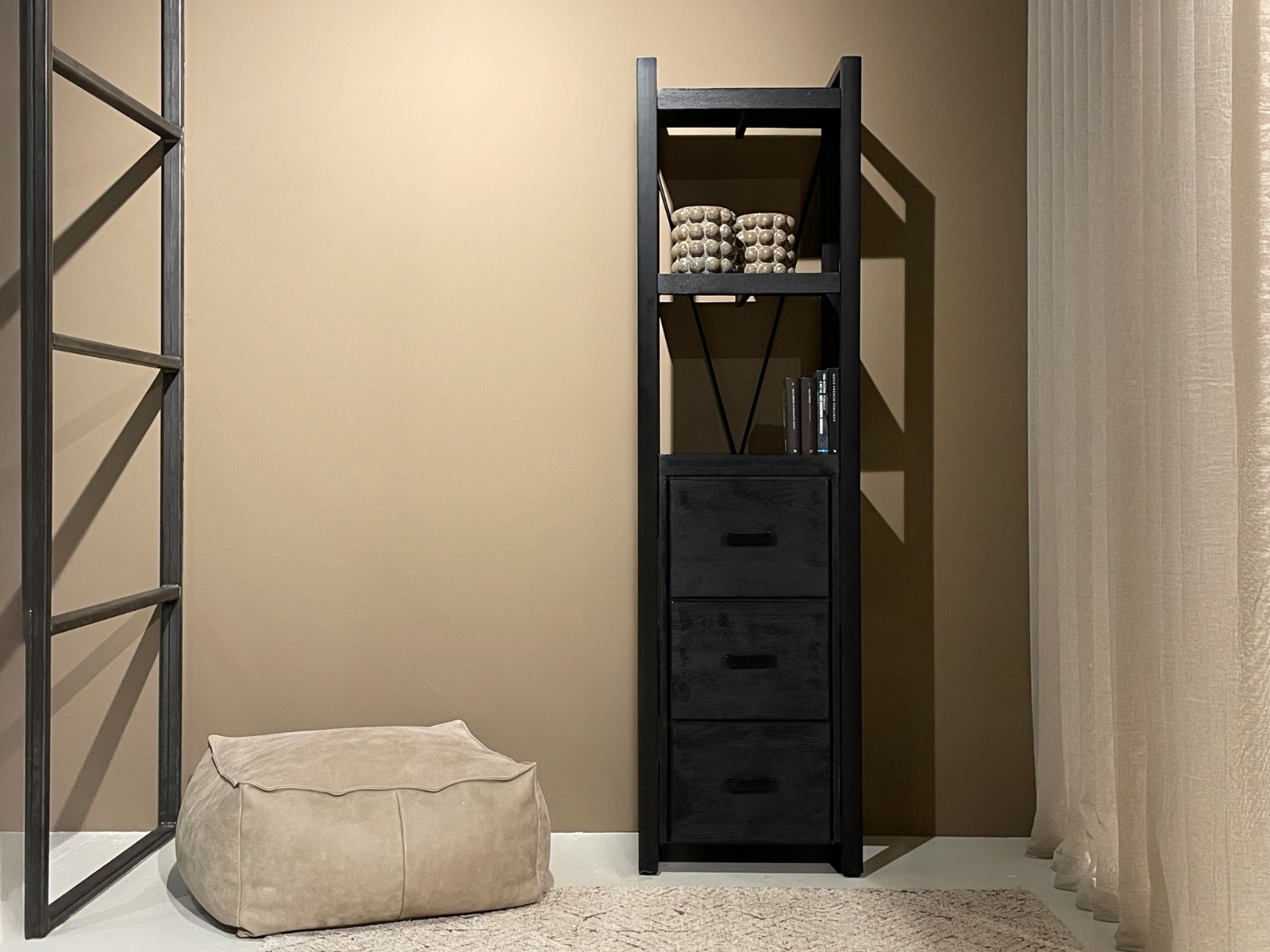 Bookcase Norris 3 drawers 55 cm - Livingfurn