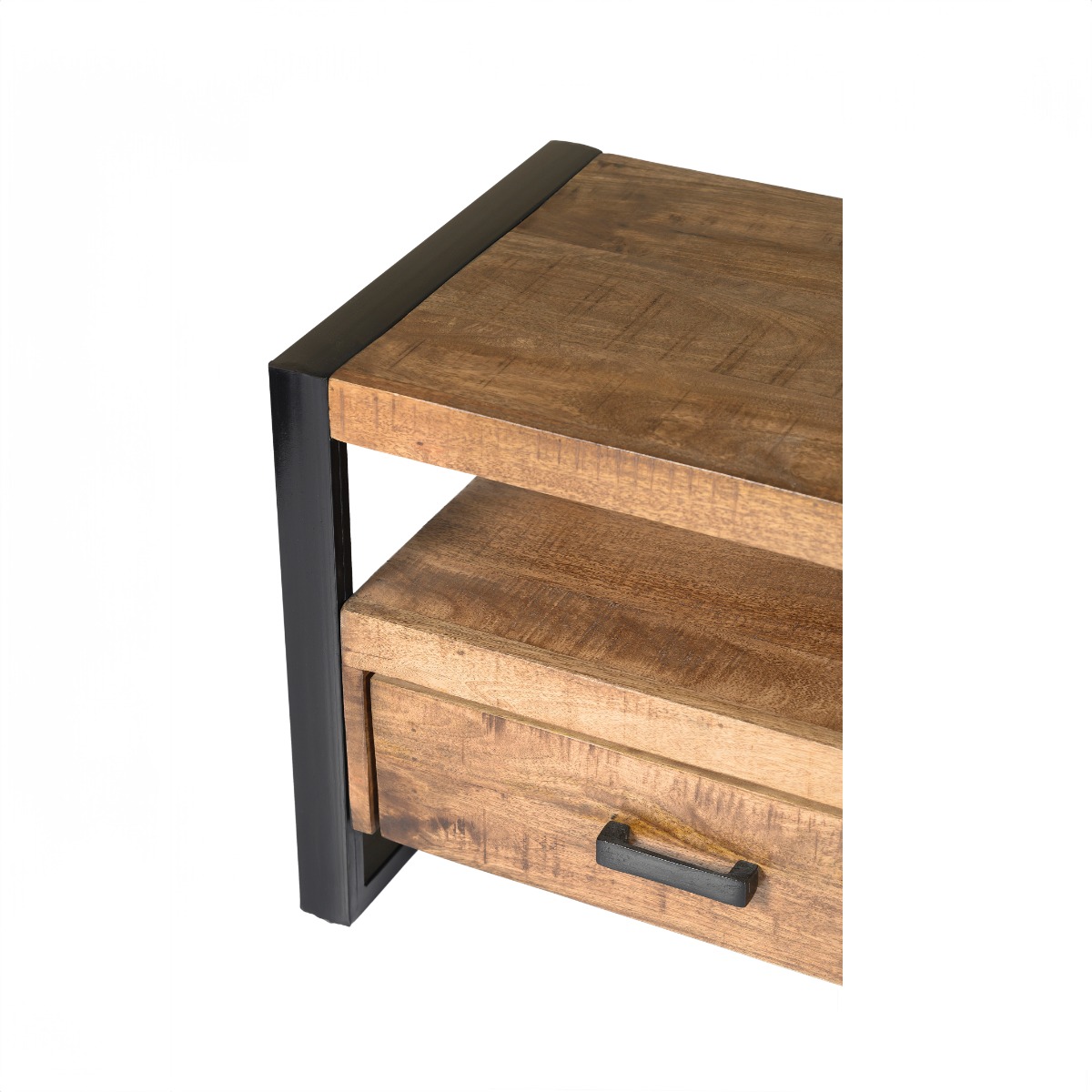 TV-Möbel Nairobi 120cm (Mangoholz, Schwarz) - Livingfurn