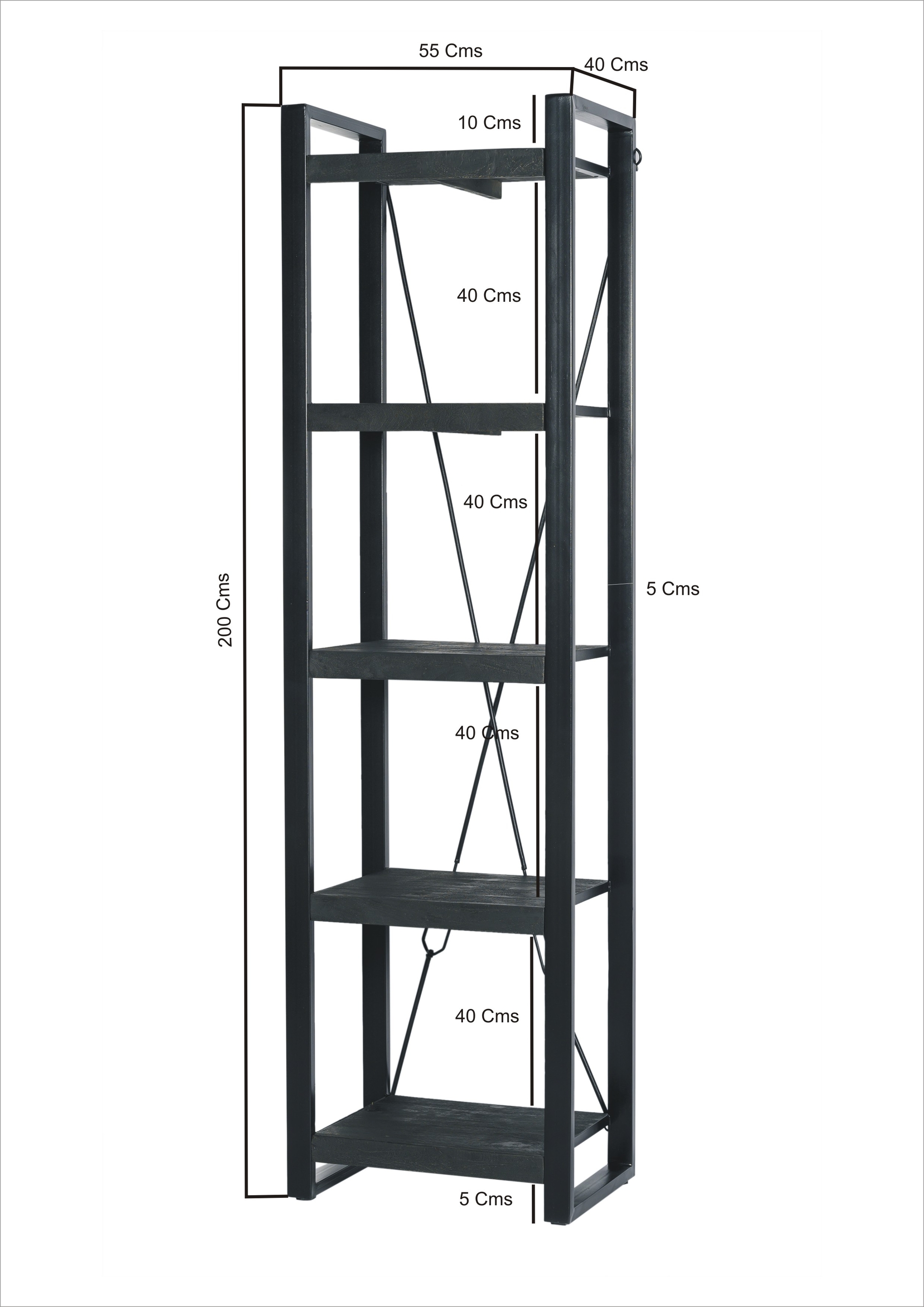 Bookcase Norris 55 cm - Livingfurn