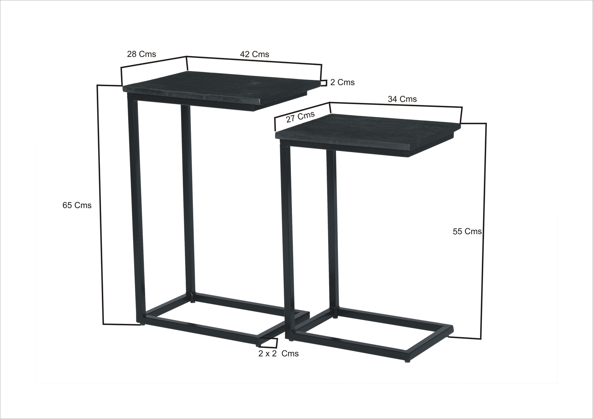 Side table Jordy Norris set of 2 - Livingfurn