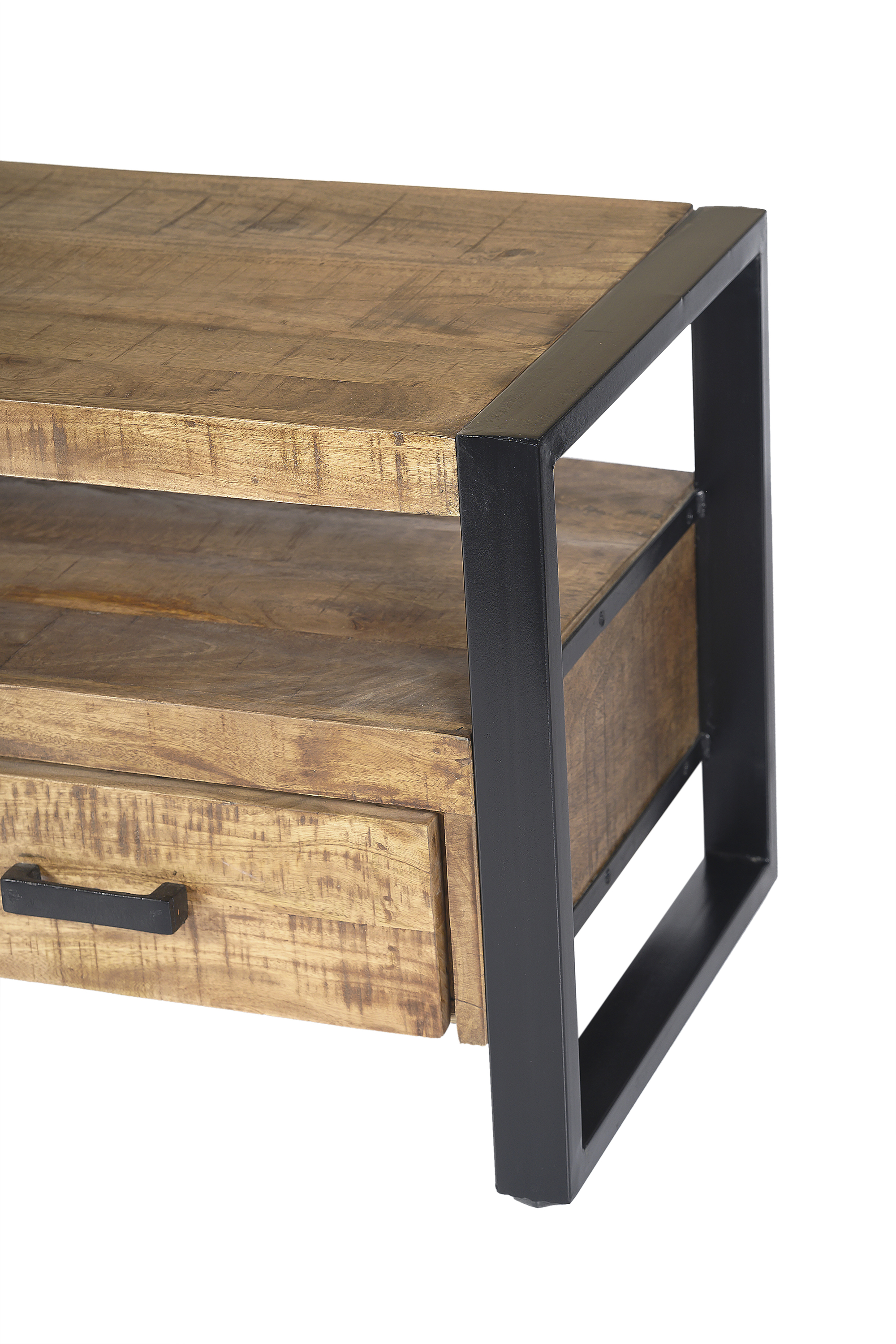 TV-Möbel Nairobi 150cm (Mangoholz, Schwarz) - Livingfurn