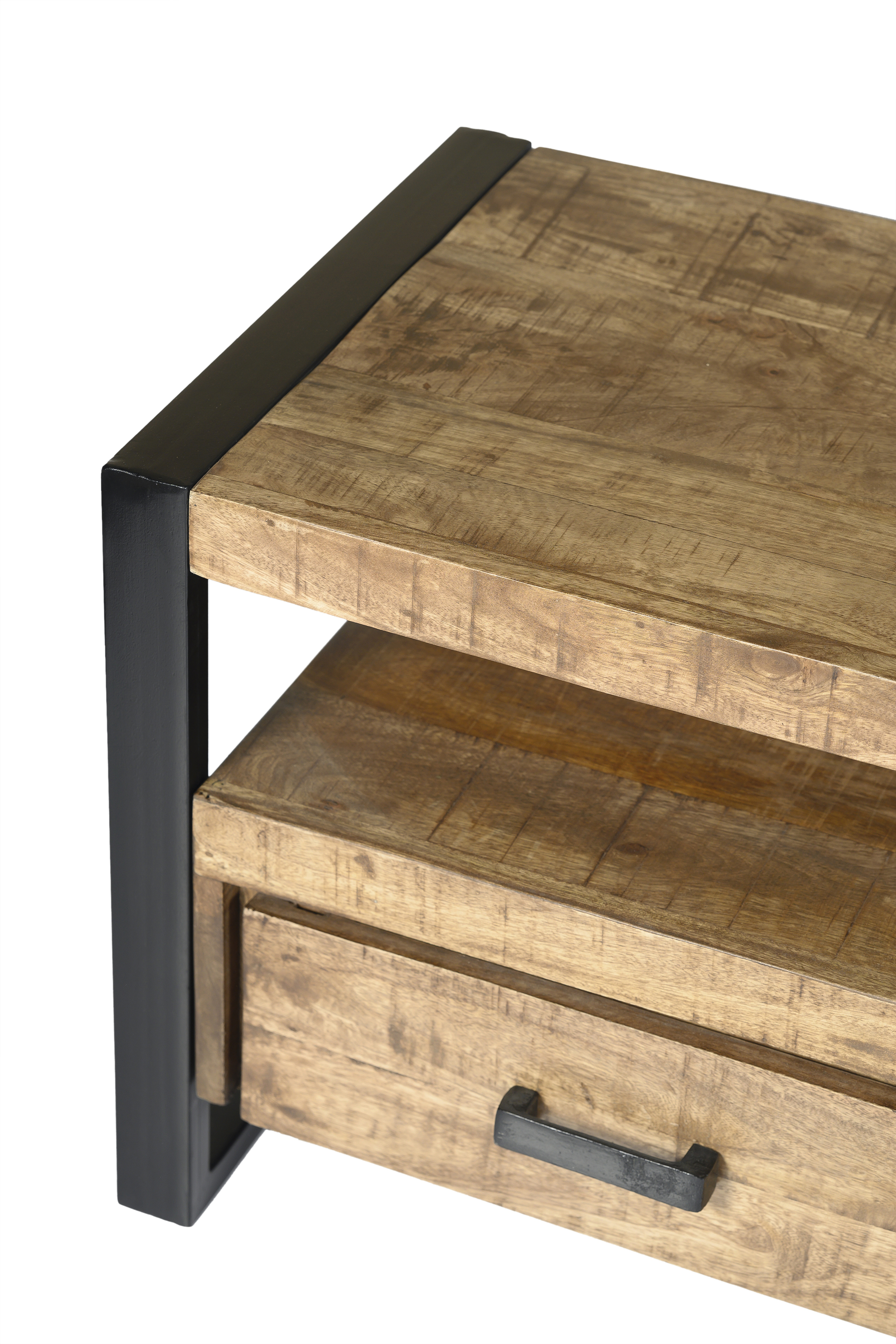 TV-Möbel Nairobi 150cm (Mangoholz, Schwarz) - Livingfurn