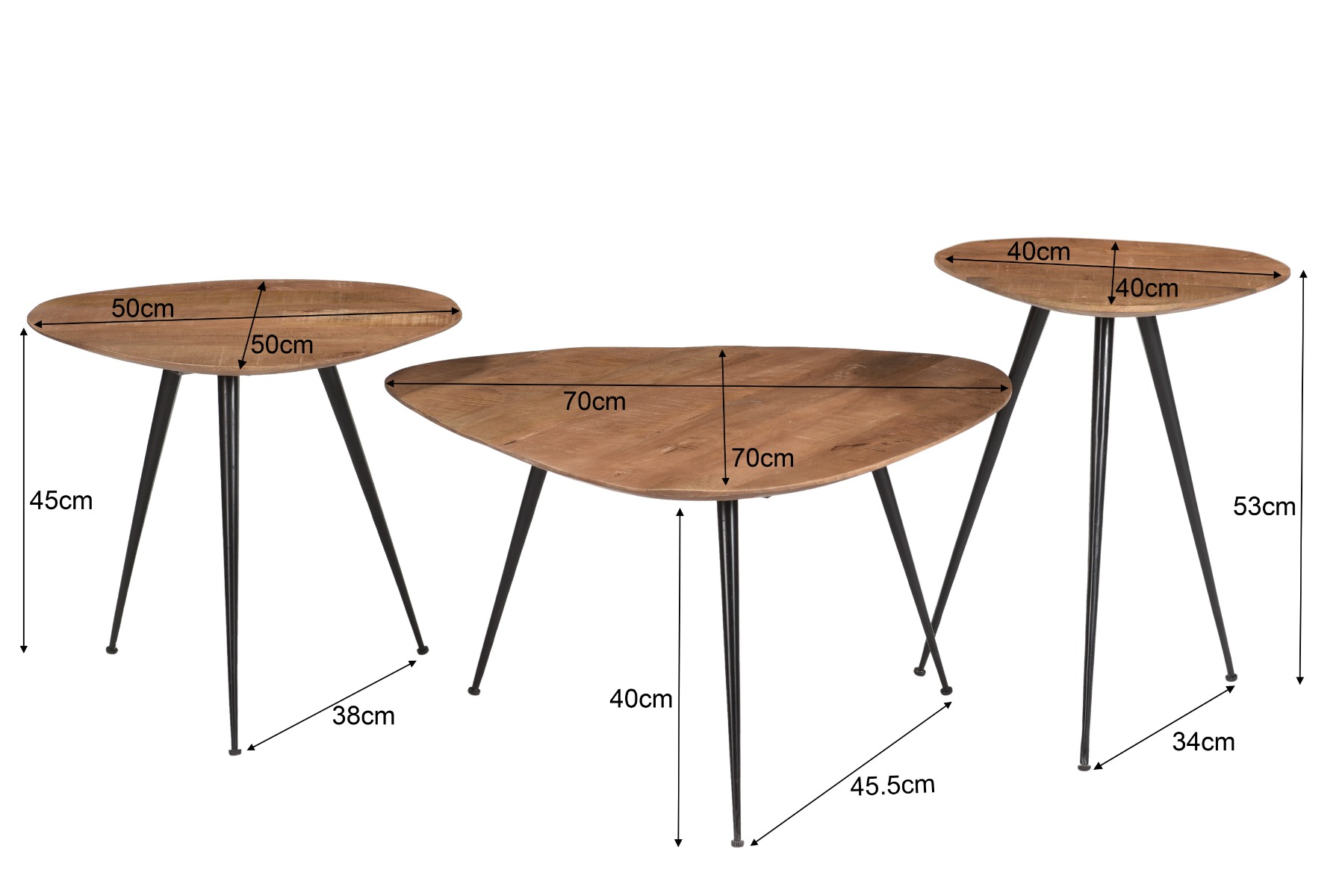 Salontafel Loua set van 3 - Brix