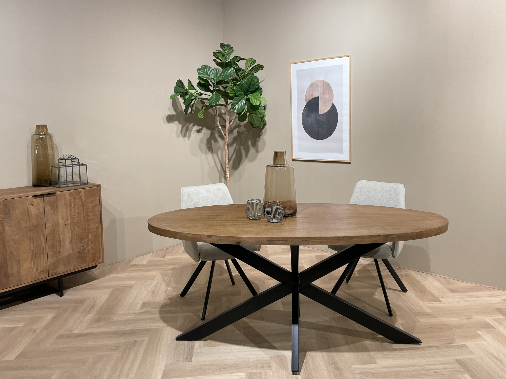 Eettafel Rocky Oval 160 cm - Livingfurn