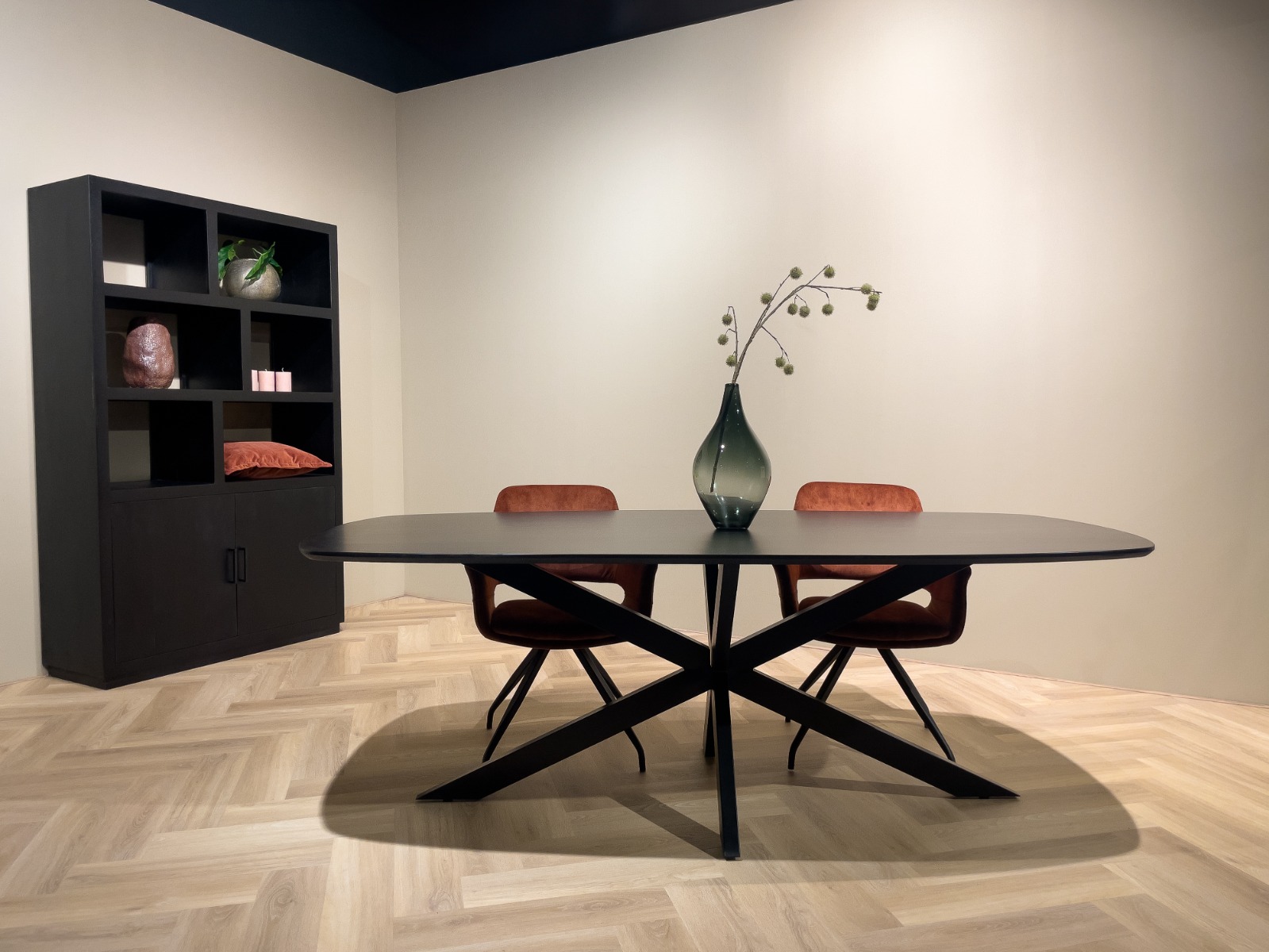 Eettafel Jesper Danish Oval Black 210cm - Livingfurn