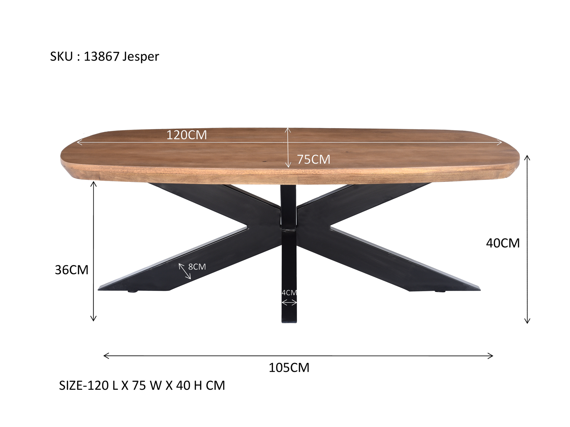 Salontafel Jesper 120cm - Livingfurn