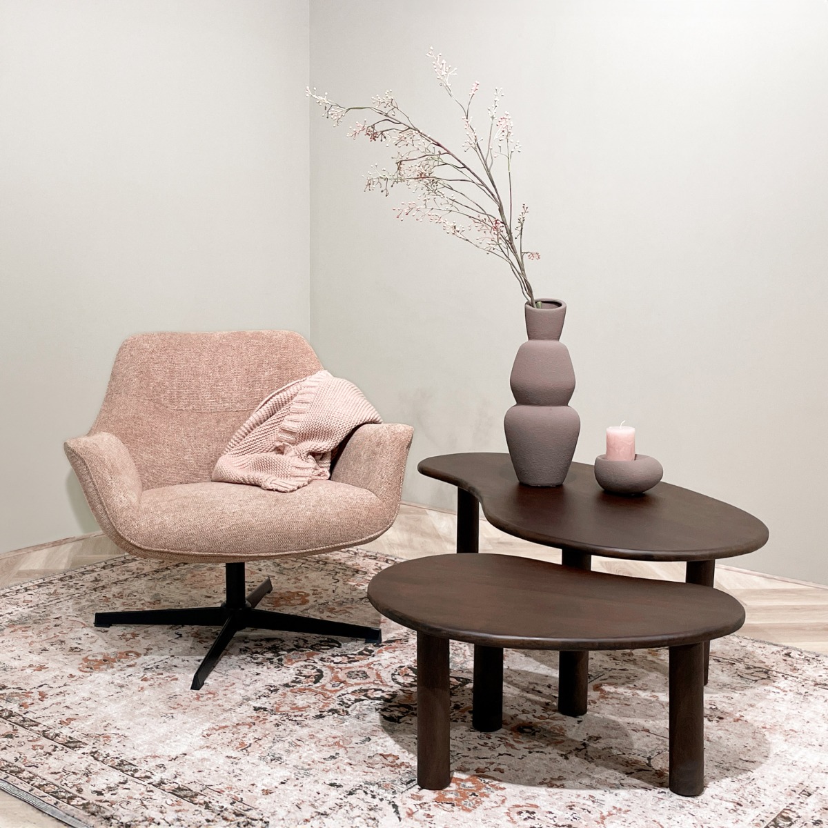 Salontafel Nubi Brown set van 2 - Brix