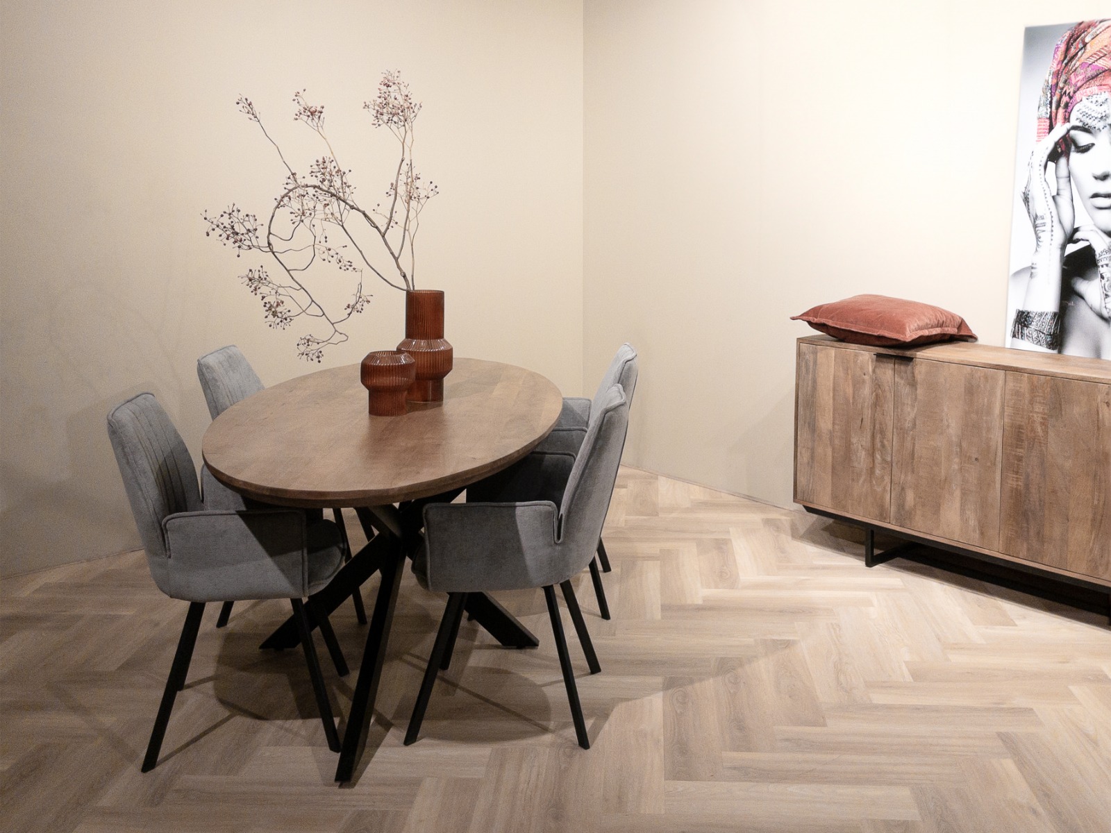 Eettafel Jesper Oval 160 cm - Livingfurn