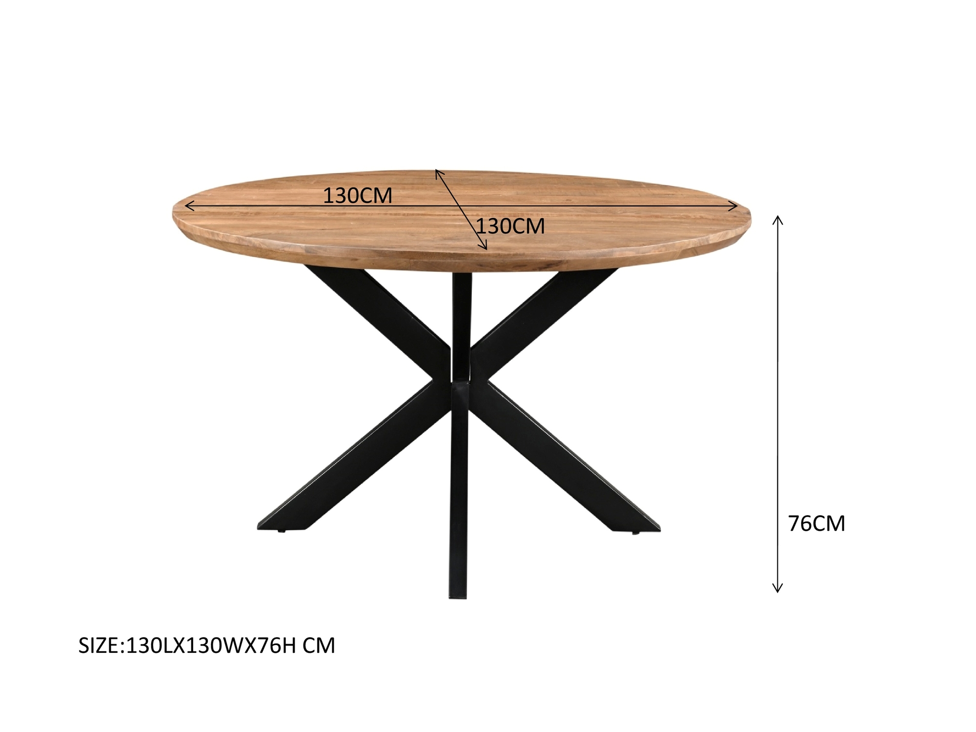 Dining Table Jesper Round 130cm - Livingfurn