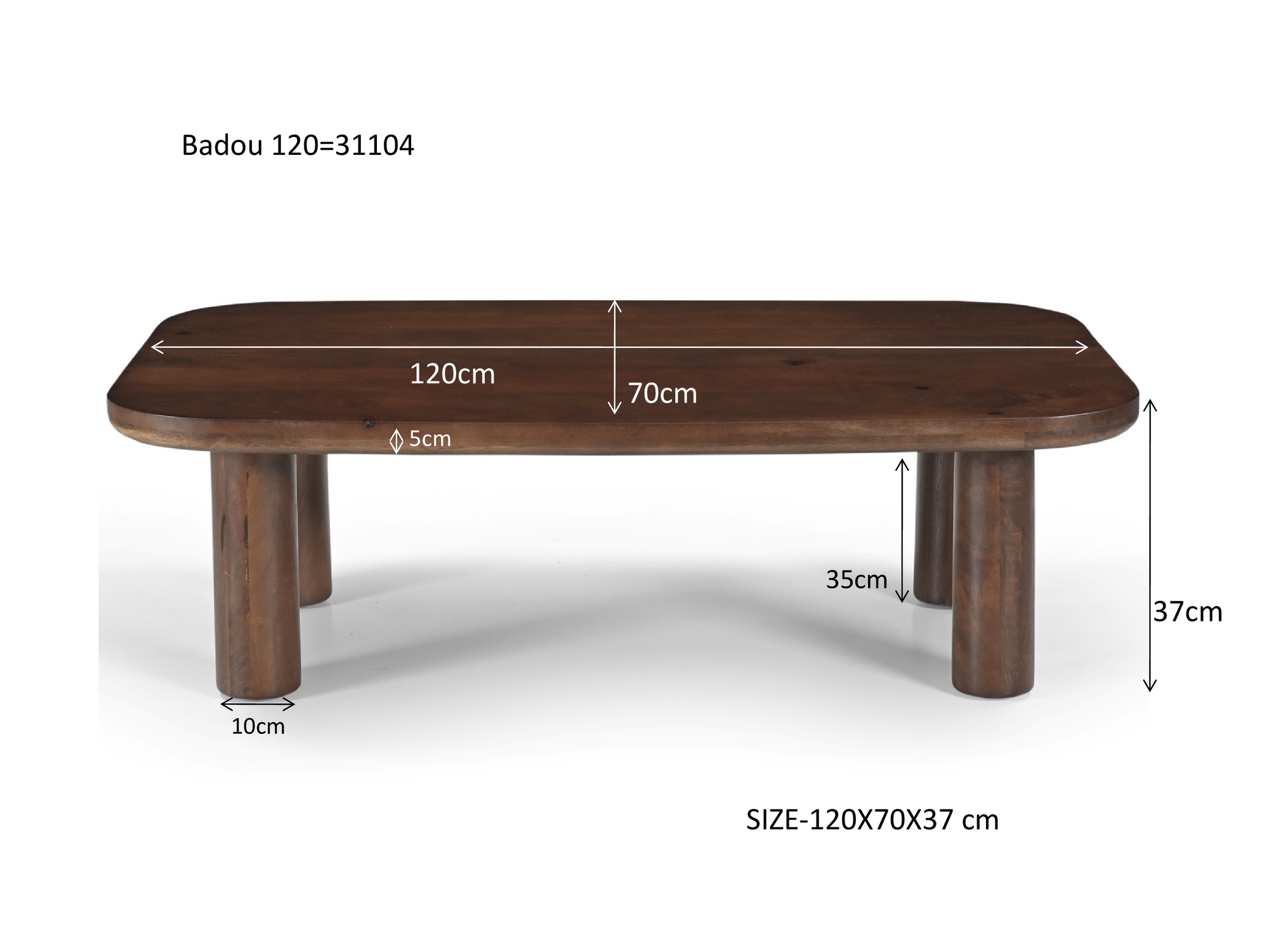 Salontafel Badou 120cm - Brix