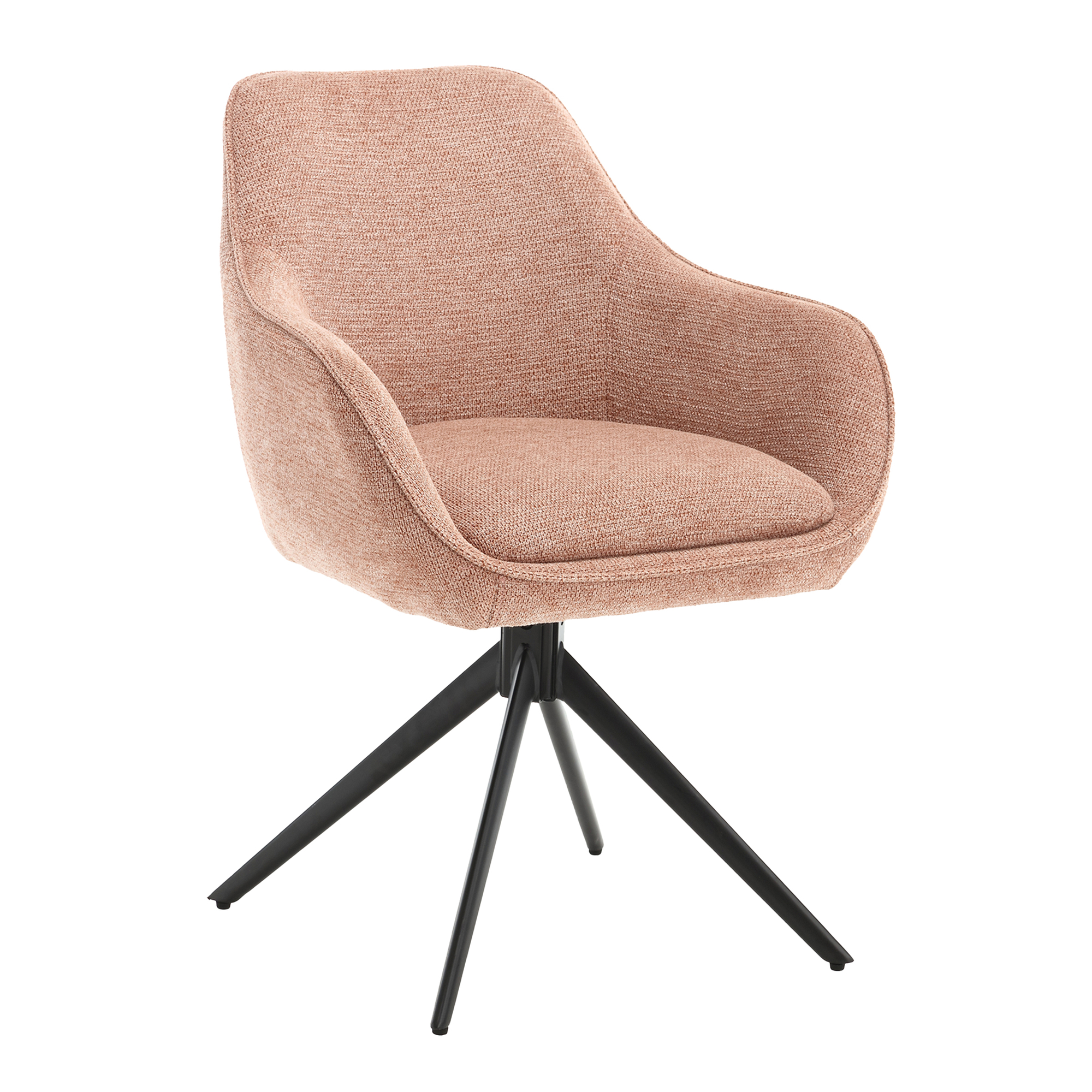 Dining Chair Thomas Brique (Fabric, Pink) - Livingfurn