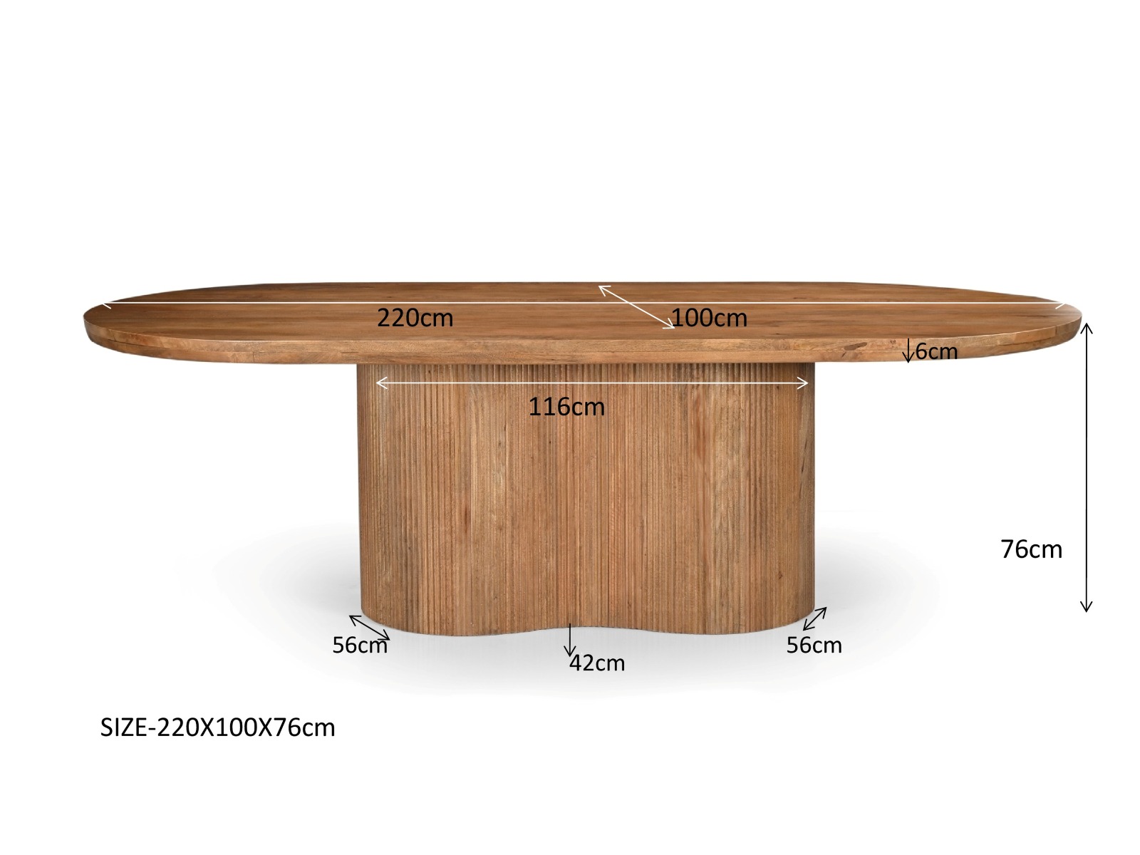 Eettafel Sevilla 220cm - Livingfurn